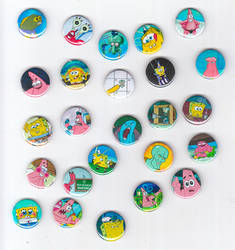Spongebob Button Pins