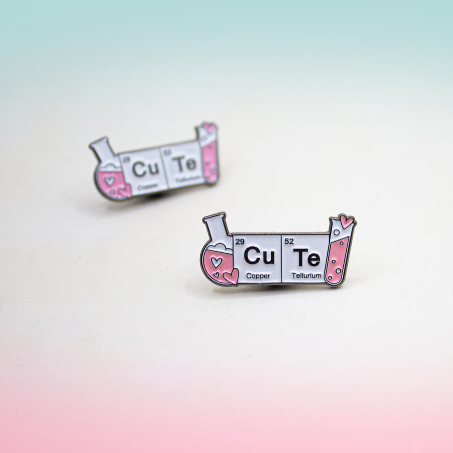 Cu Te Enamel Pins