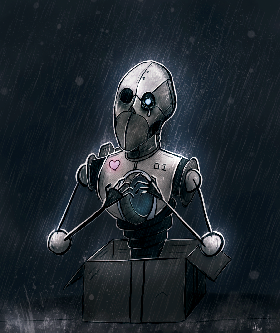 Sad Robot by AlexScareOff DeviantArt
