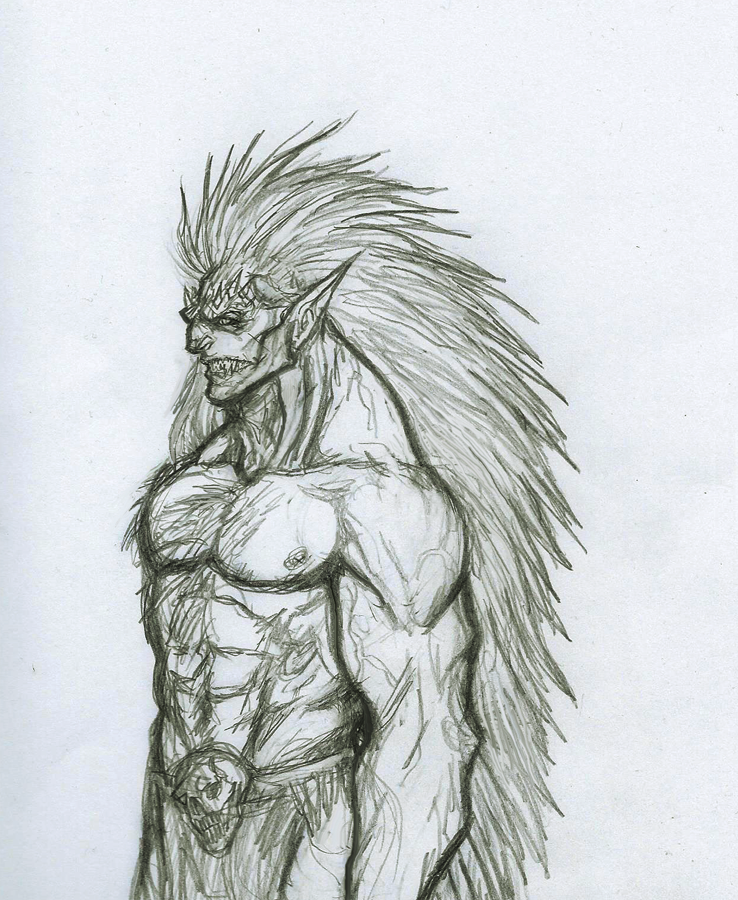 Maned Orc Sketch