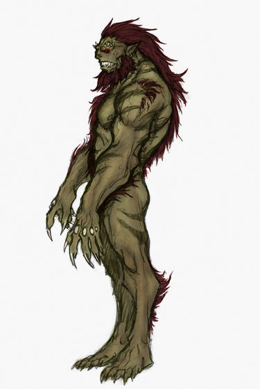 Full Body Orc Coloured Sketch
