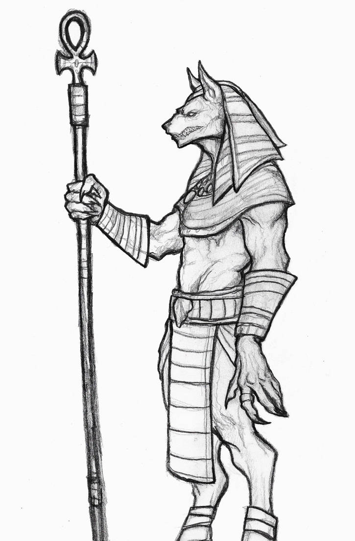 Anubis Sketch by OnHolyServiceBound on DeviantArt