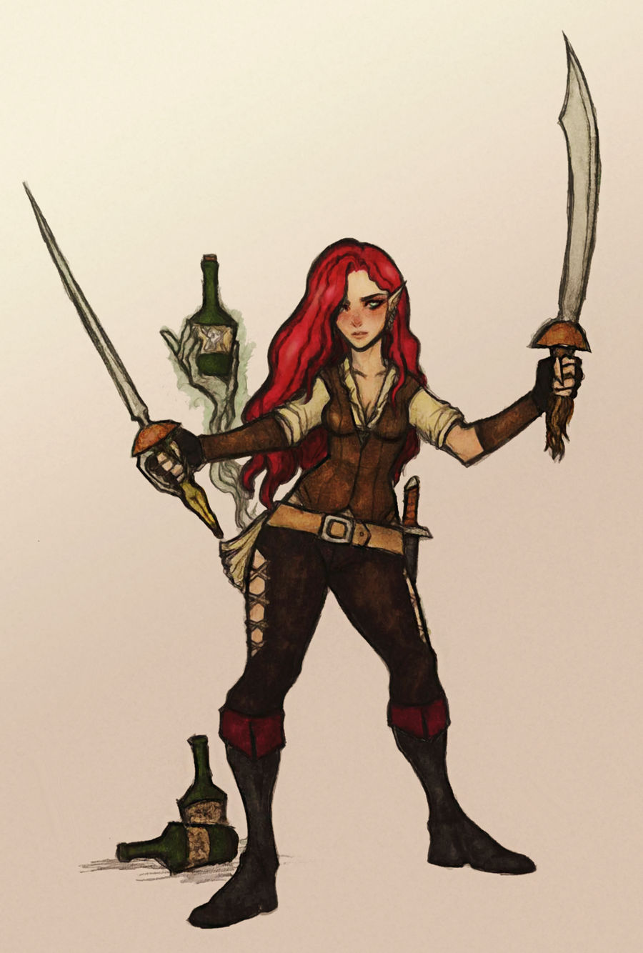 Half-Elf Pirate Rogue