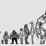 Racial height comparison (With Scale Man for scale