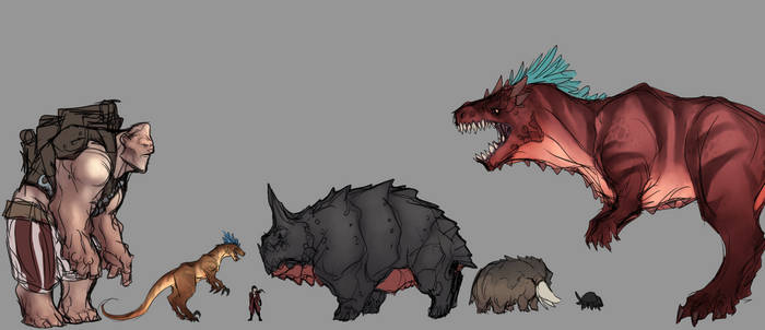 Mounts and Creatures of Westwall Coloured Sketch