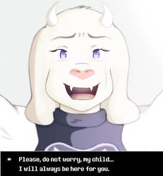 Toriel's words fill you with determination.