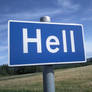 the road sign to hell