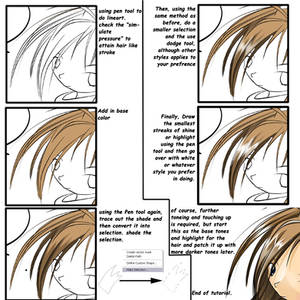 Simple tutorial on anime hair.