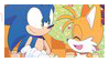 sonic and tails stamp