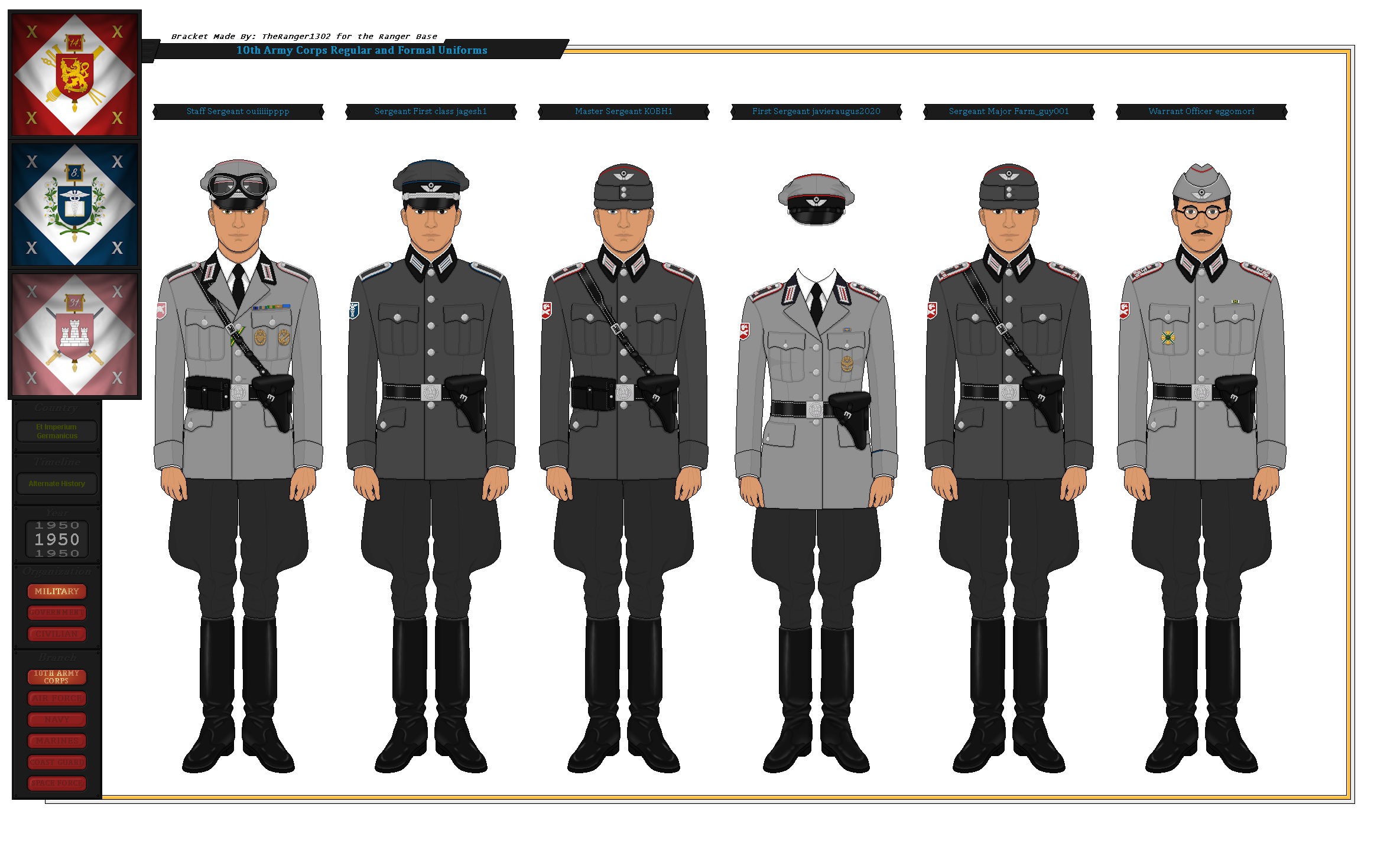 10th Army Corps SNCO's Regular/Formal Uniforms
