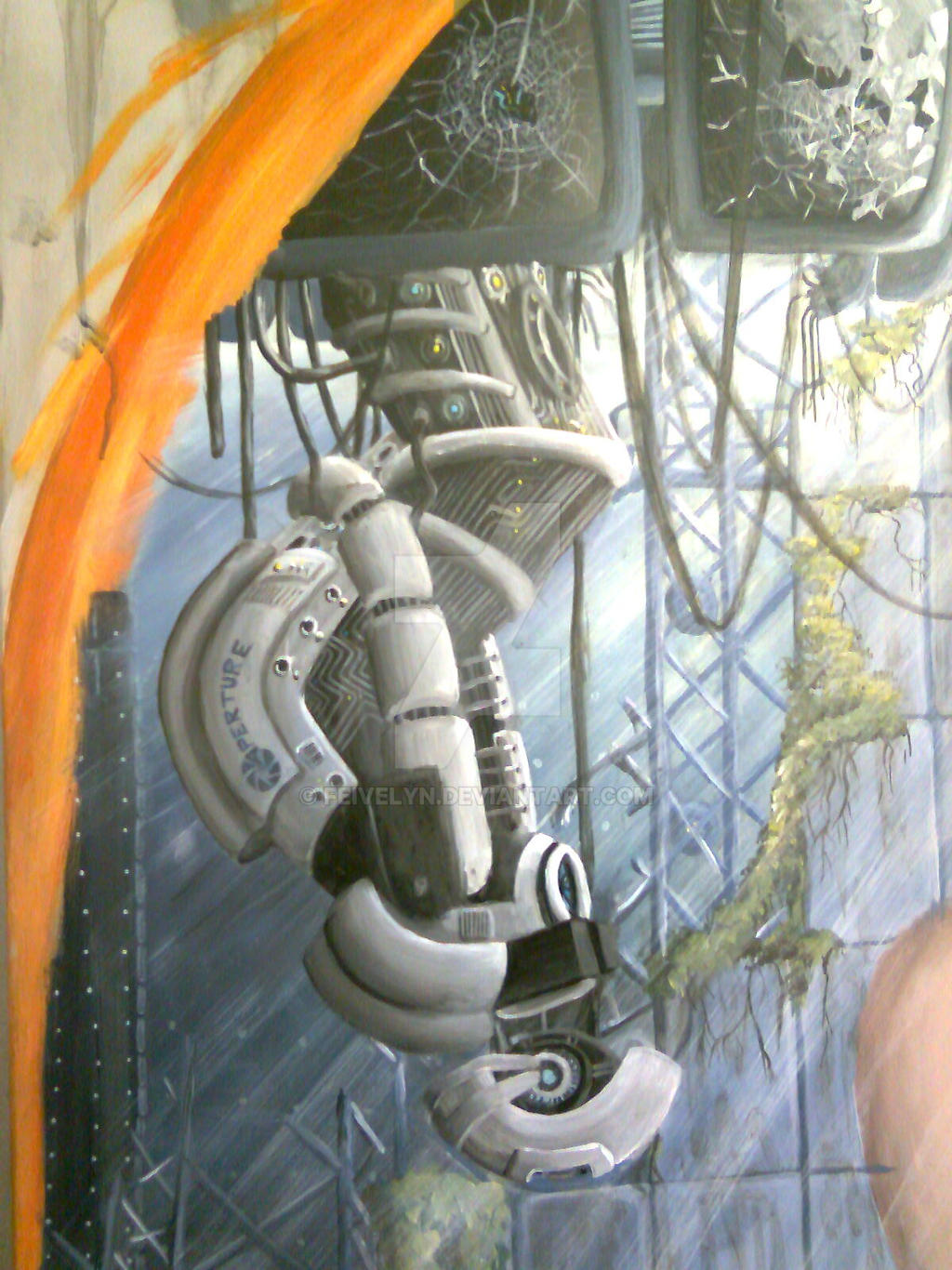 GlaDOS Detail (unfinished) by Feivelyn on DeviantArt
