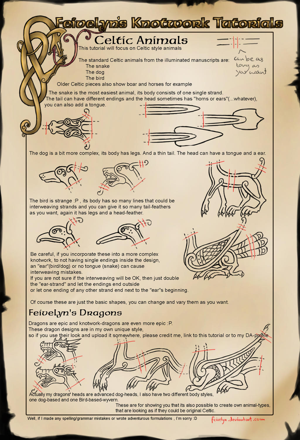 Celtic Knot Animals (Basics III) by Feivelyn on DeviantArt
