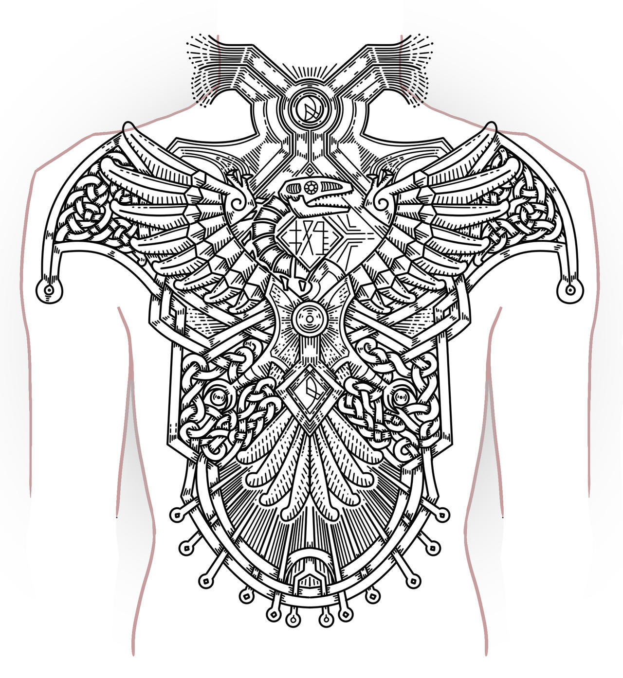 Chest Tattoo Design by Feivelyn on DeviantArt