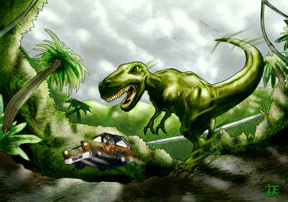 Jurassic Park homage
