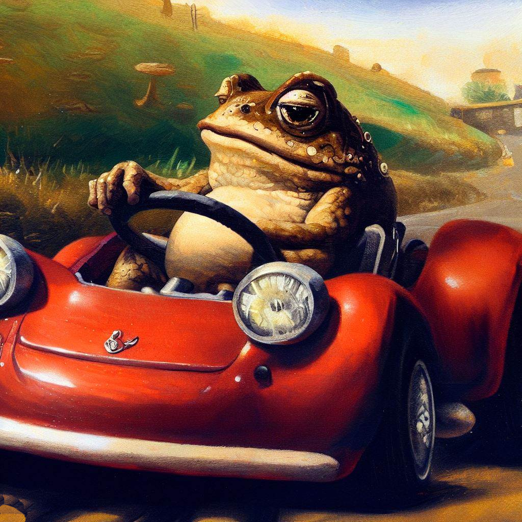 Toad of Toad Hall gets his sportscar by gparry on DeviantArt