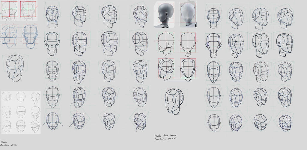 Head Angles Practice. by Naranb on DeviantArt