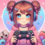 gamer girl 3D portrait girl babe