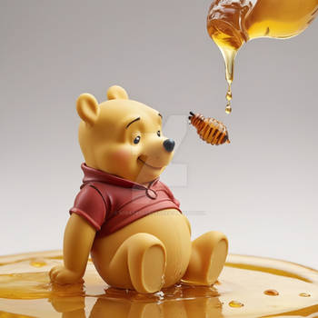 winnie the pooh honey digital illustration