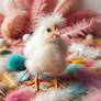 Fluffy chick bird cute digital