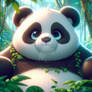 panda in the jungle