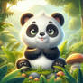 panda in the jungle