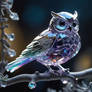 crystal glass owl adorable bird digital