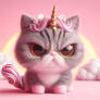 angry cat unicorn cute kawaii fantasy cgi