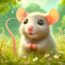 cute mouse in meadow cute