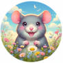 cute mouse in meadow cute