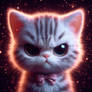 angry kitten portrait kawaii fantasy cgi