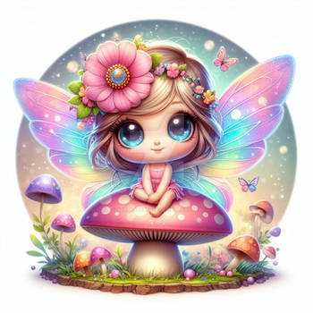 fairy portrait kawaii chibified digital cute