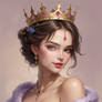 girl with crown princess babe model 3D