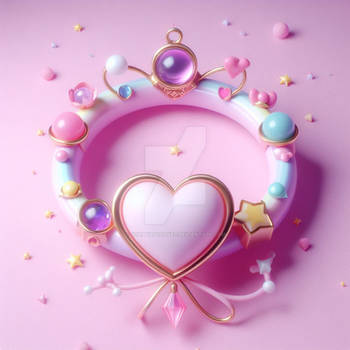 cute heart ring pastels sweet 3D