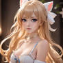 anime girl portrait in lingerie 3D babe model