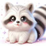 white raccoon cute kawaii sweet cgi