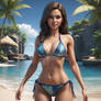 bikini girl babe model cgi