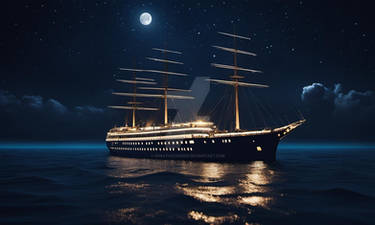 gorgeous ship in the night wallpaper HD