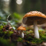 mushroom closeup in the forest HD wallpaper