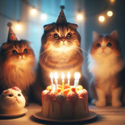 cat birthday party kitten animal cute HD
