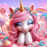 sweet unicorn portrait cute kawaii animal