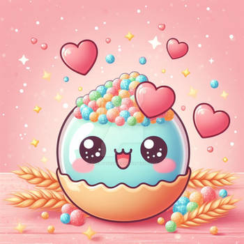 cute kawaii snacks chibified cgi