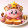kirby with toast chibified cute digital