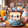 Lovely kawaii toast chibified cgi