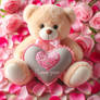 sweet teddy bear valentines romantic digital art