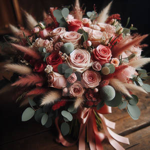 wedding bouquet flowers digital art