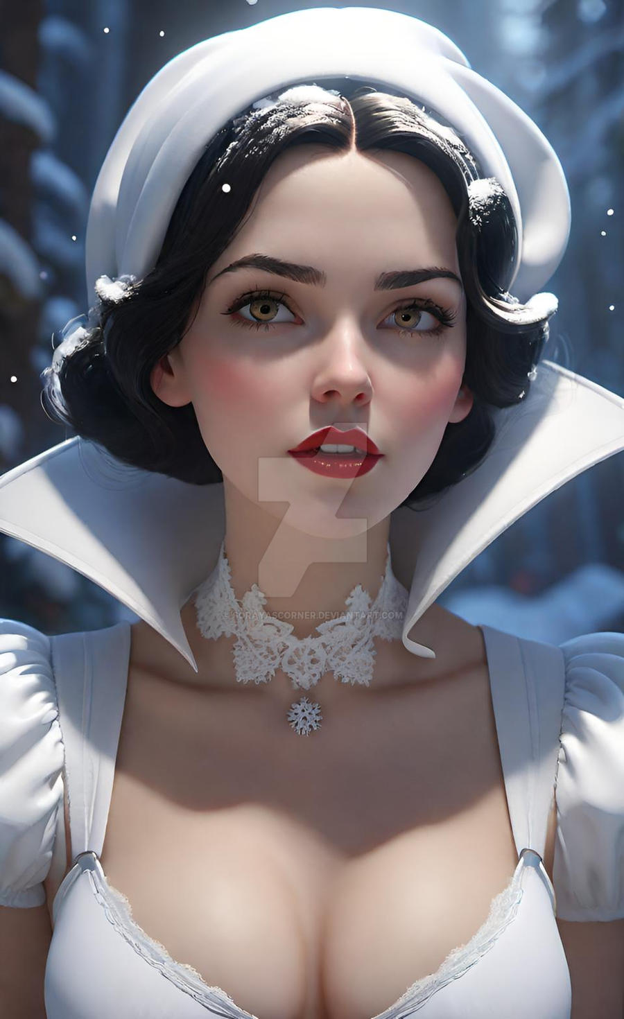 lingerie snow white in bralette HD digital art by SorayasCorner on  DeviantArt