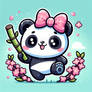 chibified panda cute kawaii digital art HD