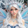 ice queen frosty portrait babe model digital art H