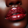 big lips closeup digital art babe model portrait