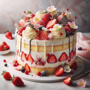 strawberry shortcake digital art food dessert